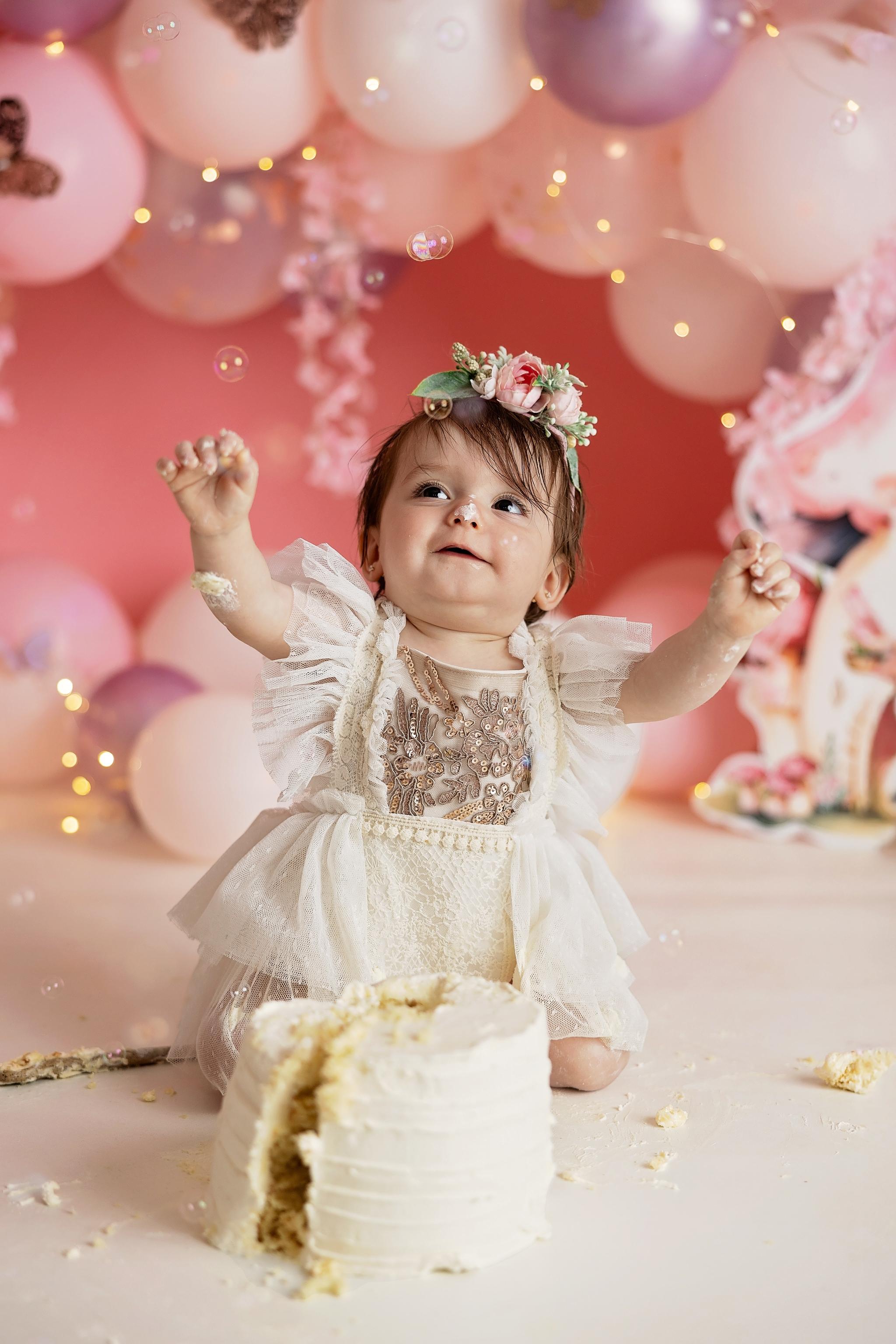 A Fairy-Tale First Birthday: Iyla's Magical Cake Smash Session in Hamilton