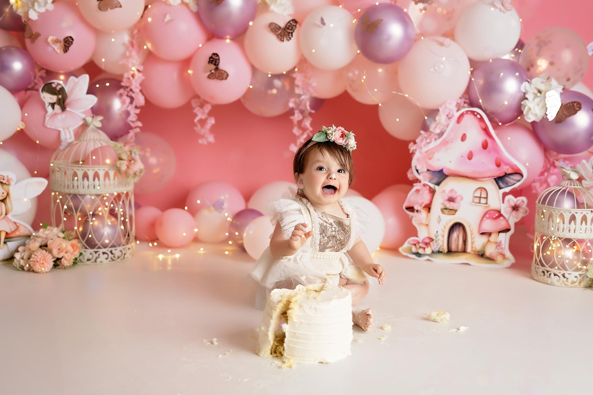 A Fairy-Tale First Birthday: Iyla's Magical Cake Smash Session in Hamilton